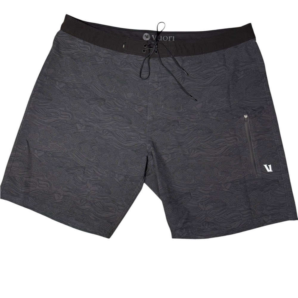 Vuori Board Shorts Men's 38 Shorts Cruise Draw String Striped Camouflage Accent - Picture 8 of 10